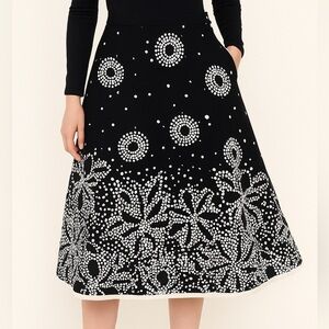 Carole Little Black and White A-line Skirt (978)